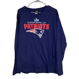 NFL Pro Line New England Patriots Super Bowl LIII Long Sleeve Shirt Mens Large